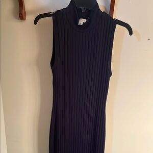 Adam Levine Collection Navy Ribbed Midi Dress